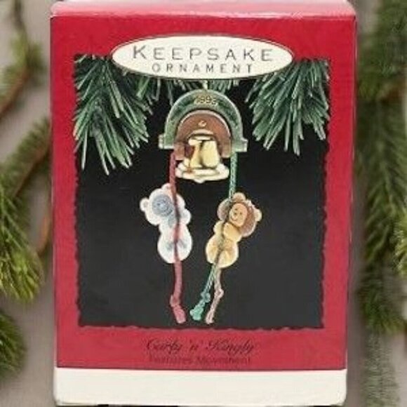 Vintage Hallmark Keepsake Ornament Curly N Kingly 1993 Handcrafted Hanging Bell - Picture 9 of 9